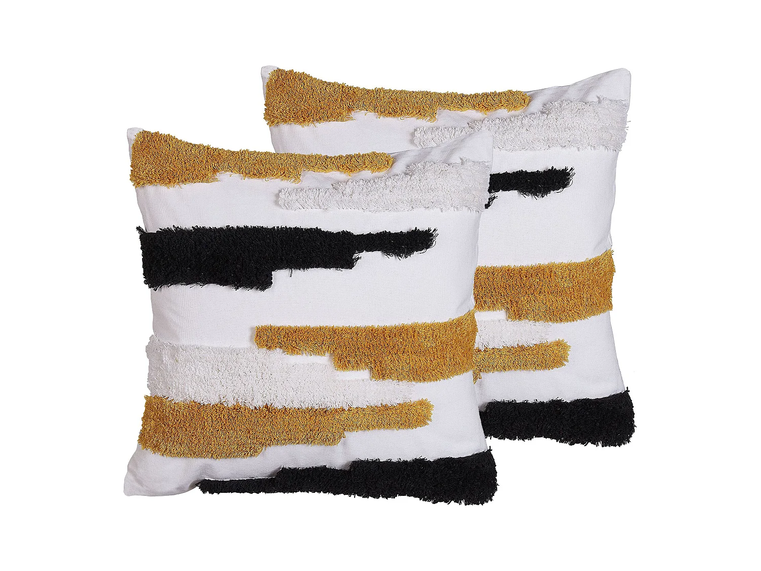Lot de 2 coussins décoratifs MONARDA 45 x 45 cm Multicolore Motif abstrait