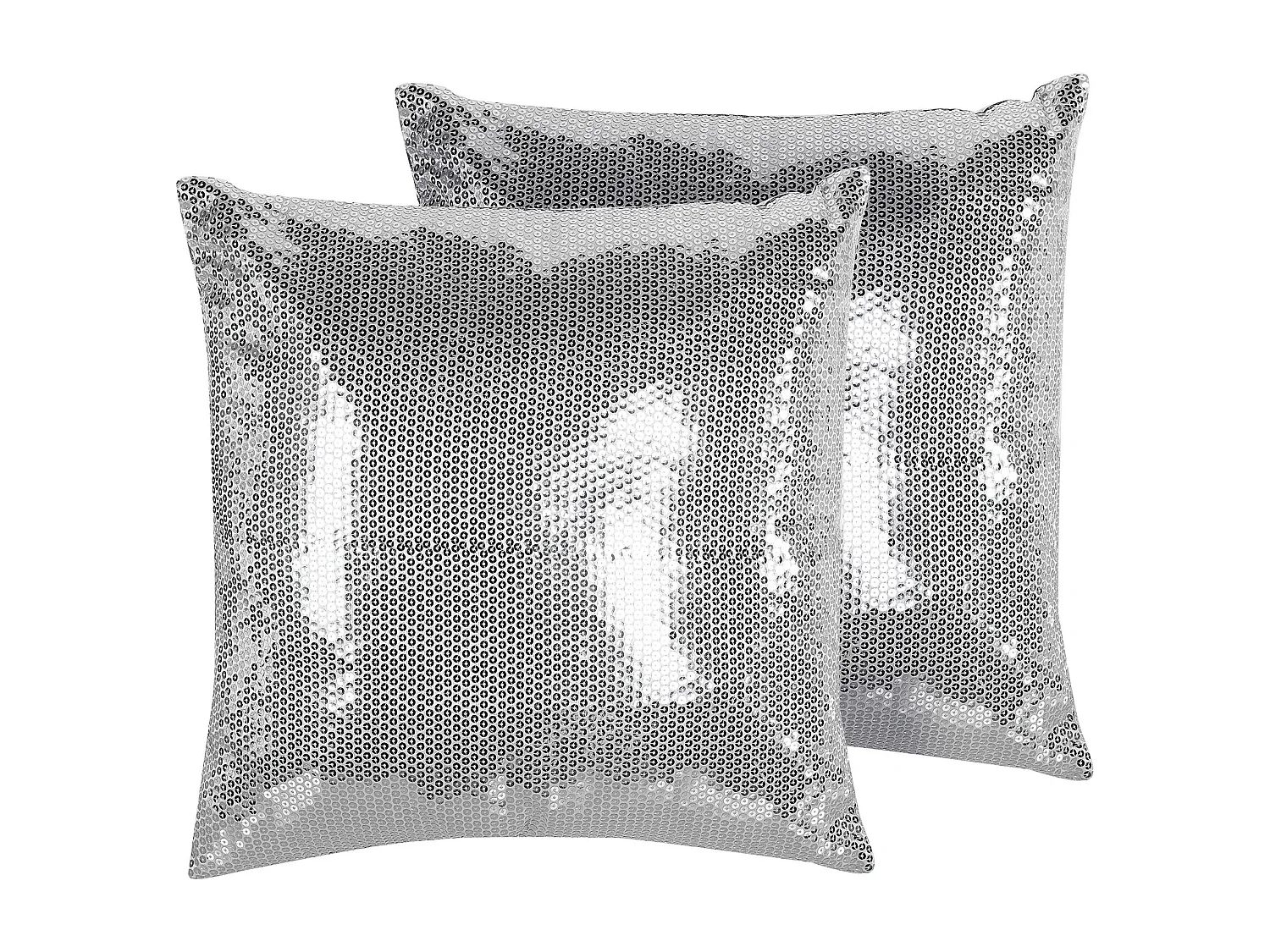 Lot de 2 coussins Unicolore ASTER 45 x 45 cm Argenté