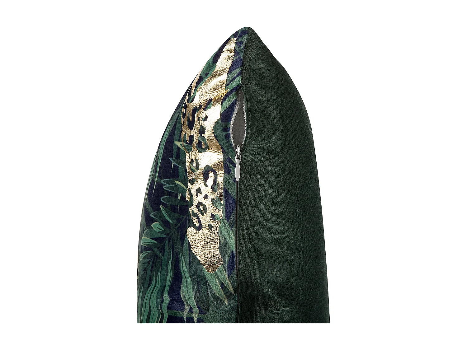 Set van 2 decoratieve kussens BELLEROSE Fluweel 45 x 45 cm Donkergroen Bladpatroon