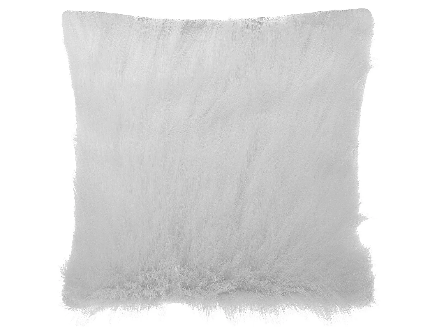 Lot de 2 coussins décoratifs DAISY Fourrure synthétique 45 x 45 cm Beige clair Unicolore