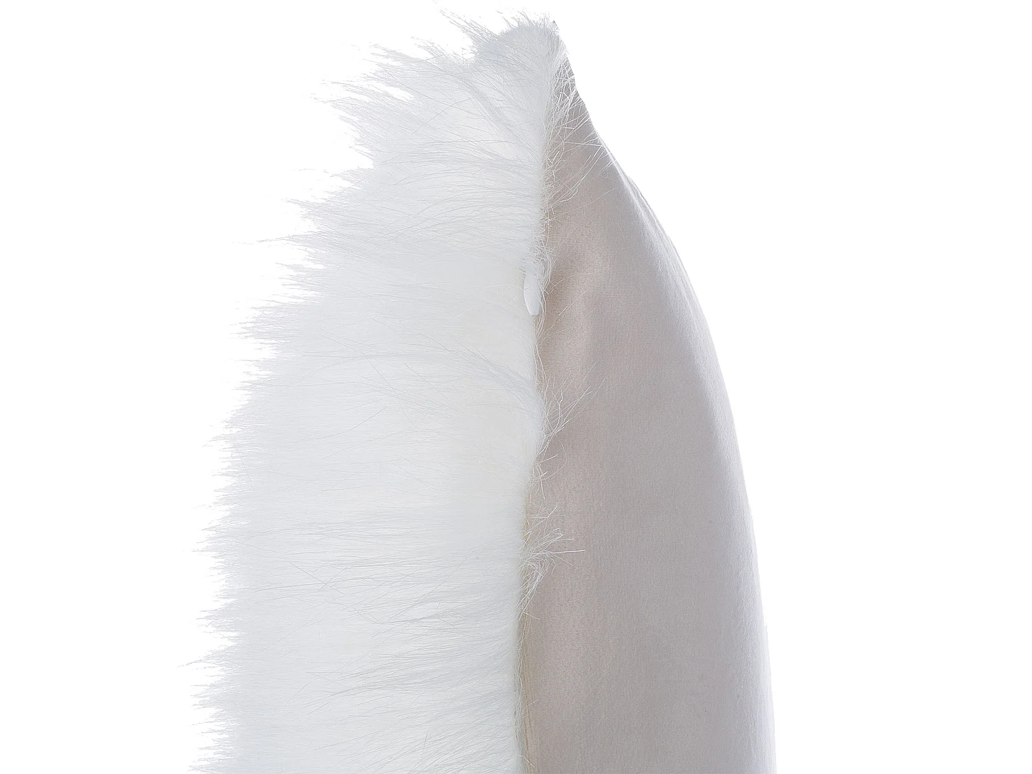 Lot de 2 coussins décoratifs DAISY Fourrure synthétique 45 x 45 cm Beige clair Unicolore