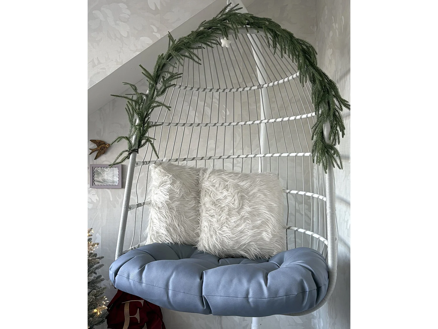Lot de 2 coussins décoratifs DAISY Fourrure synthétique 45 x 45 cm Beige clair Unicolore