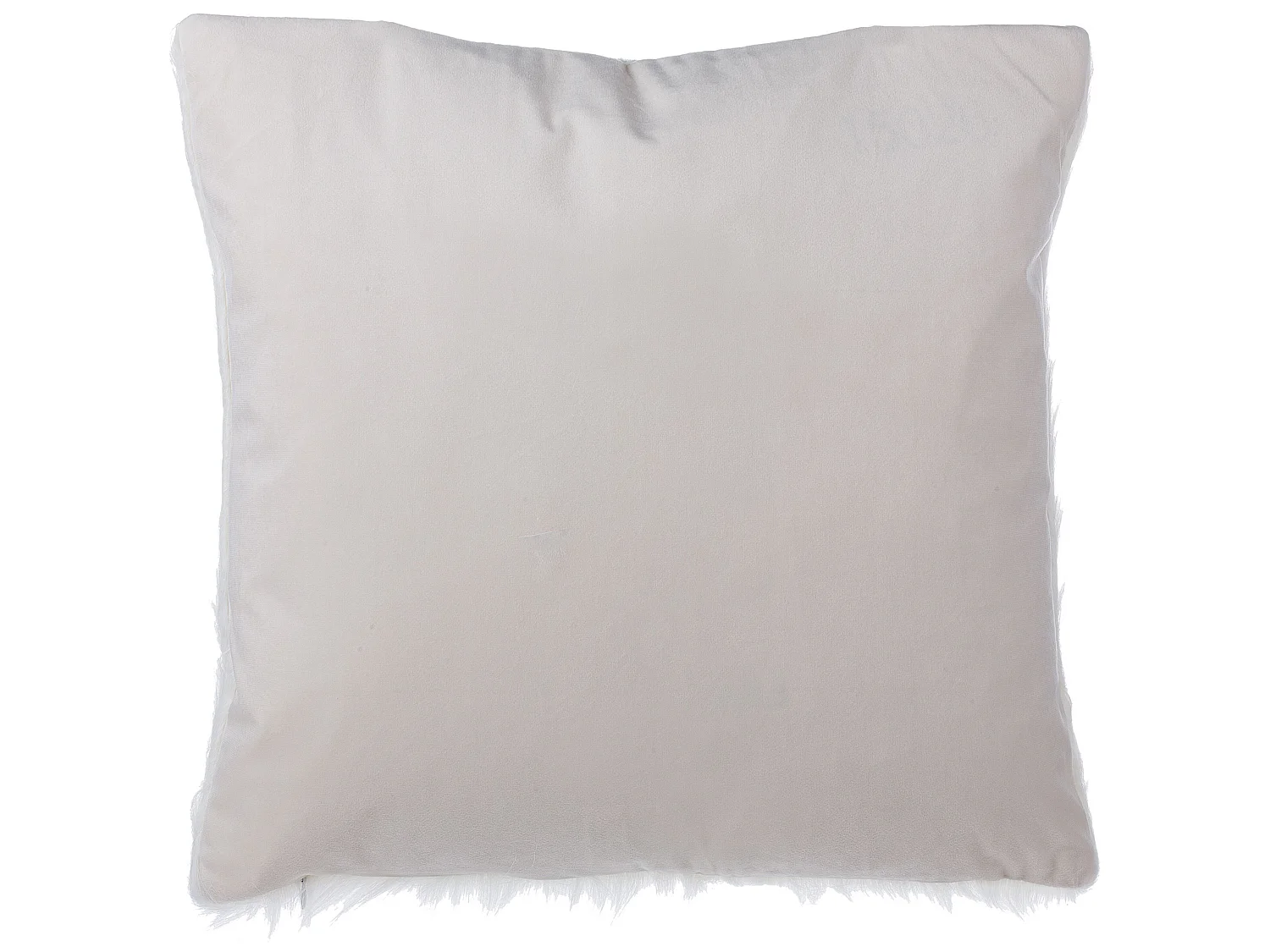 Zestaw 2 poduszek dekoracyjnych DAISY Sztuczne futro 45 x 45 cm Jasnobeżowy Jednolity