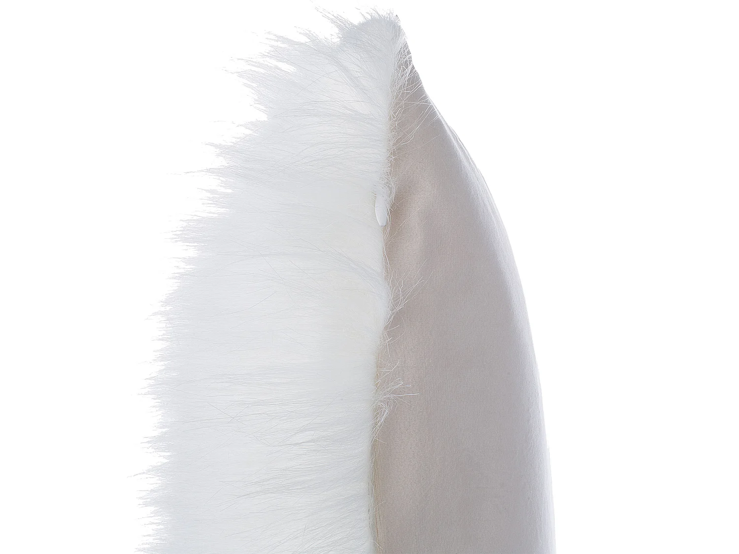 Zestaw 2 poduszek dekoracyjnych DAISY Sztuczne futro 45 x 45 cm Jasnobeżowy Jednolity