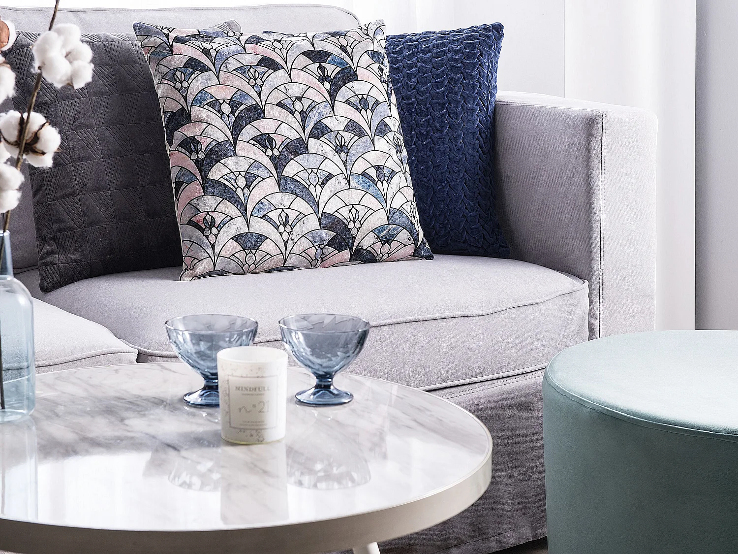 Dekokissen bunt 45 x 45 cm Stoff quadratisch Koodal