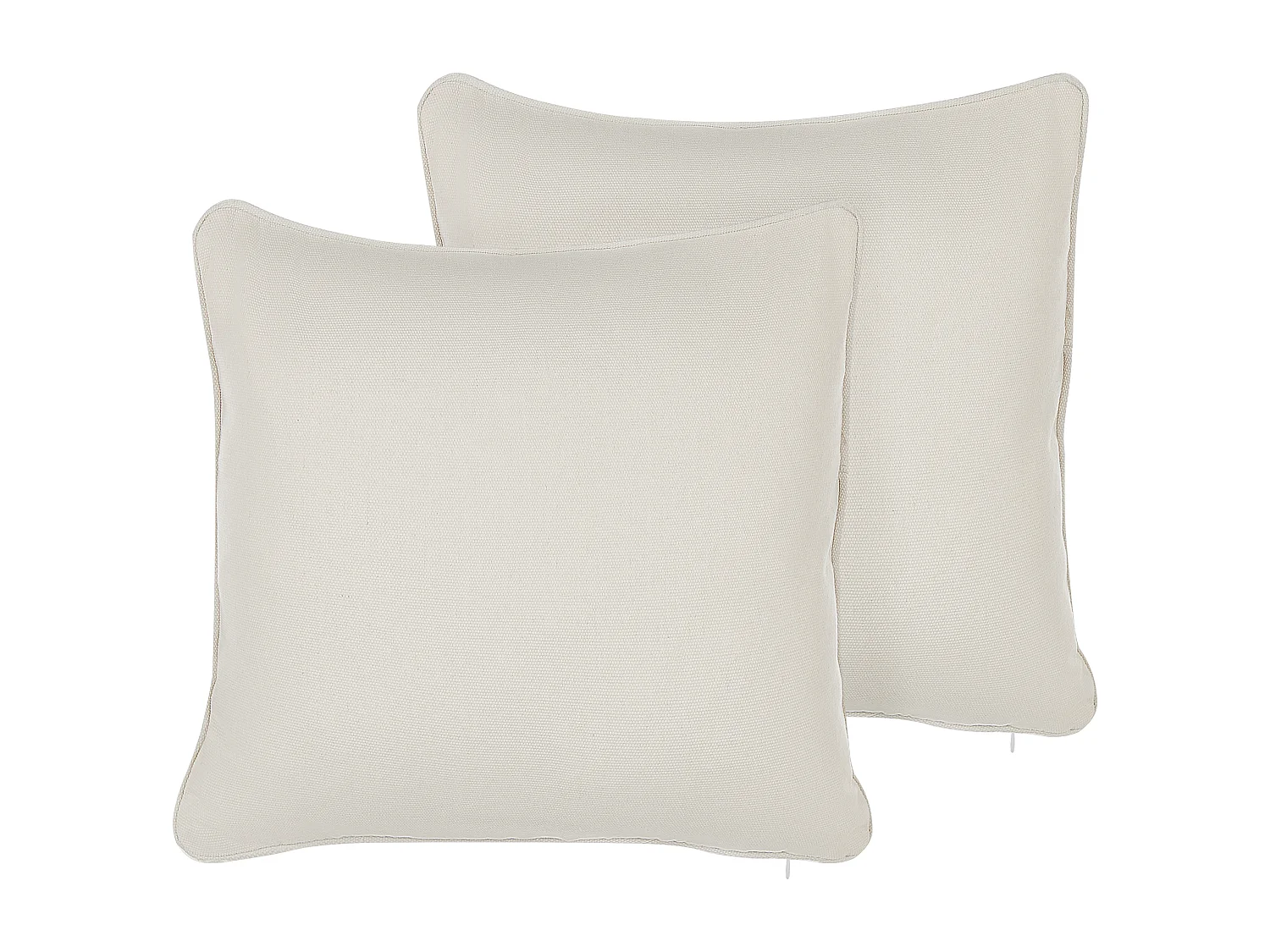 Lot de 2 coussins décoratifs HELIOTROPE 45 x 45 cm Blanc Unicolore