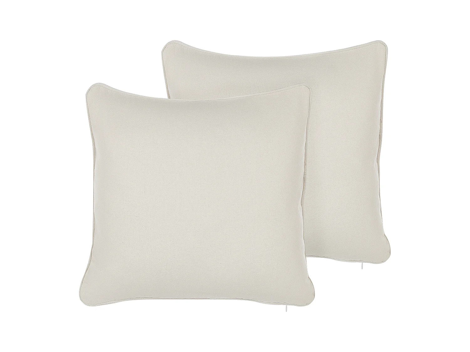 Conjunto de 2 cojines decorativos HELIOTROPE 45 x 45 cm Blanco Liso