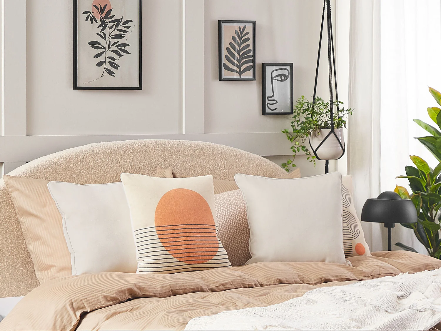 Lot de 2 coussins décoratifs HELIOTROPE 45 x 45 cm Blanc Unicolore