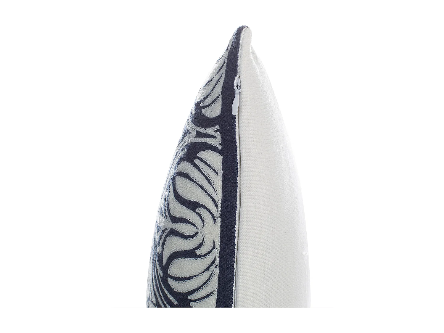 Dekokissen 2er Set 45 x 45 cm Baumwolle mit Ornamenten Blumen weiß/blau Nemesia