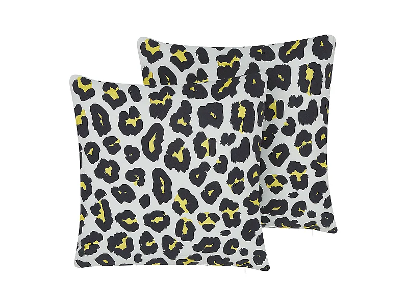 Set van 2 tuinkussens KARDITSA Dierenprint 45 x 45 cm Multicolor