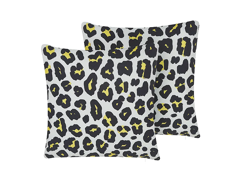 Set di 2 cuscini da esterno KARDITSA Trama animale 45 x 45 cm Multicolore