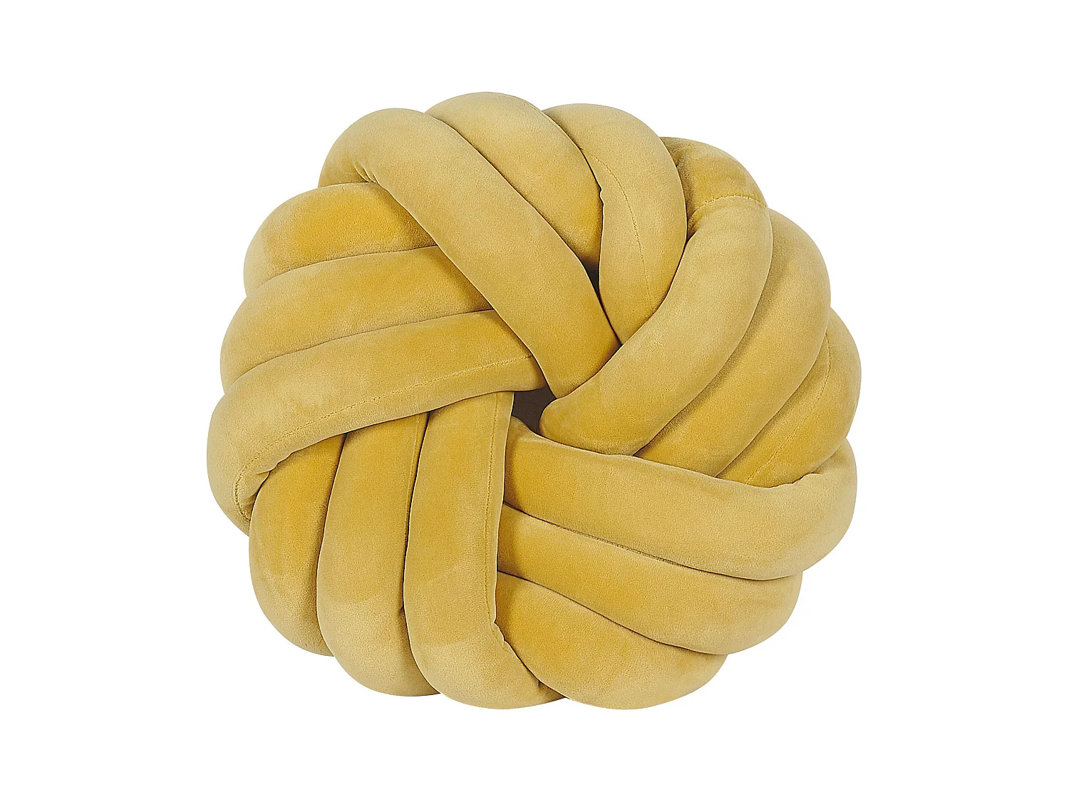 Coussin AKOLA Velours 30 x 30 cm Moutarde Unicolore