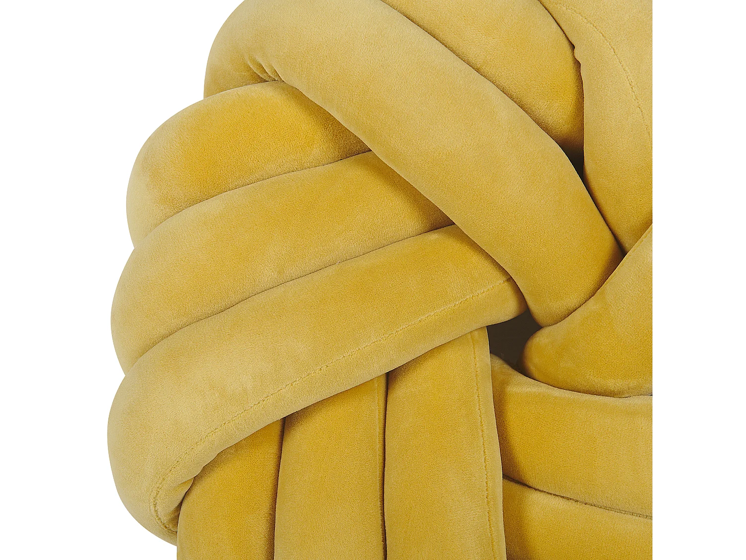 Sierkussen AKOLA Fluweel 30 x 30 cm Mosterdgeel Effen