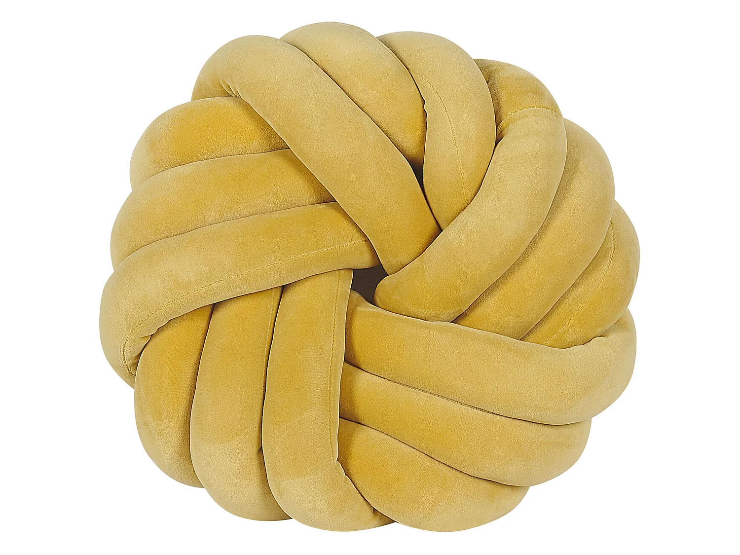 Sierkussen AKOLA Fluweel 30 x 30 cm Mosterdgeel Effen