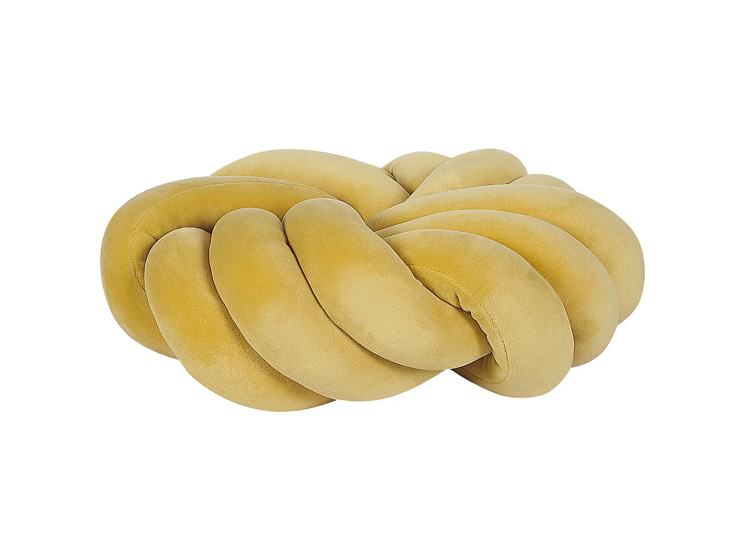 Sierkussen AKOLA Fluweel 30 x 30 cm Mosterdgeel Effen