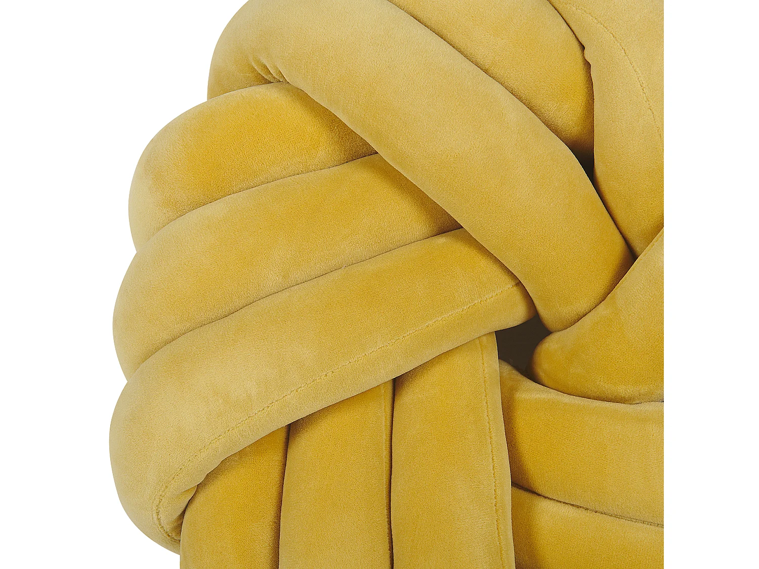 Sierkussen AKOLA Fluweel 30 x 30 cm Mosterdgeel Effen