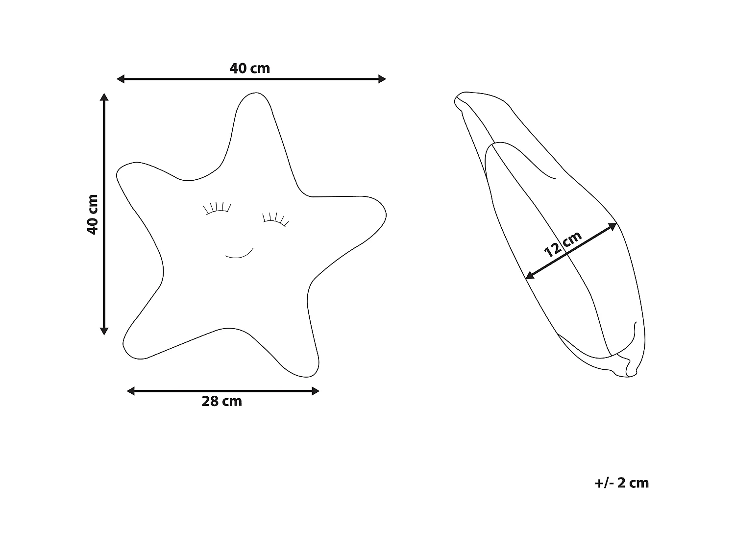 Bawełniana poduszka dla dzieci gwiazda 40 x 40 cm szara BHOPAL