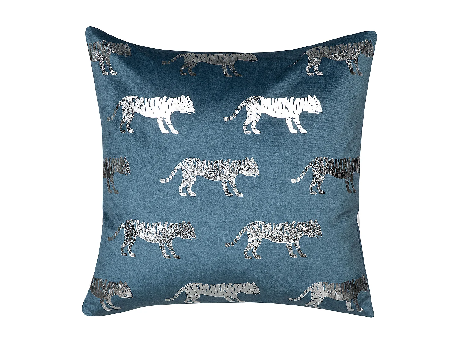 Lot de 2 coussins décoratifs BLUEBELL Velours 45 x 45 cm Bleu Motif animal