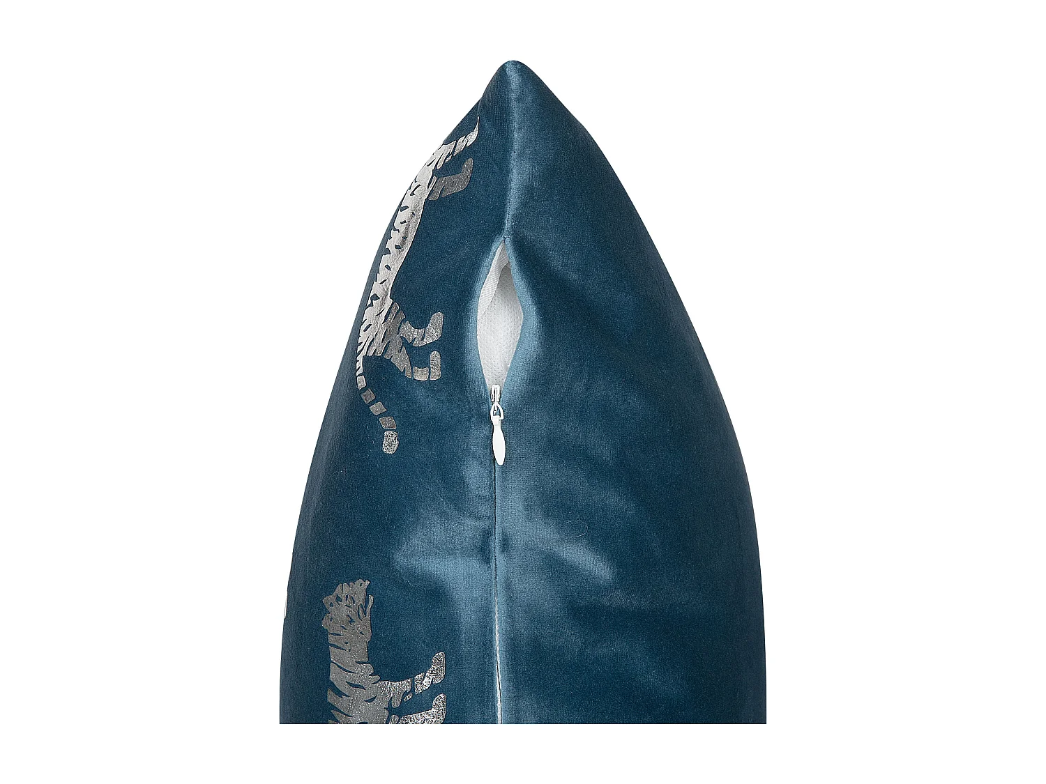 Lot de 2 coussins décoratifs BLUEBELL Velours 45 x 45 cm Bleu Motif animal