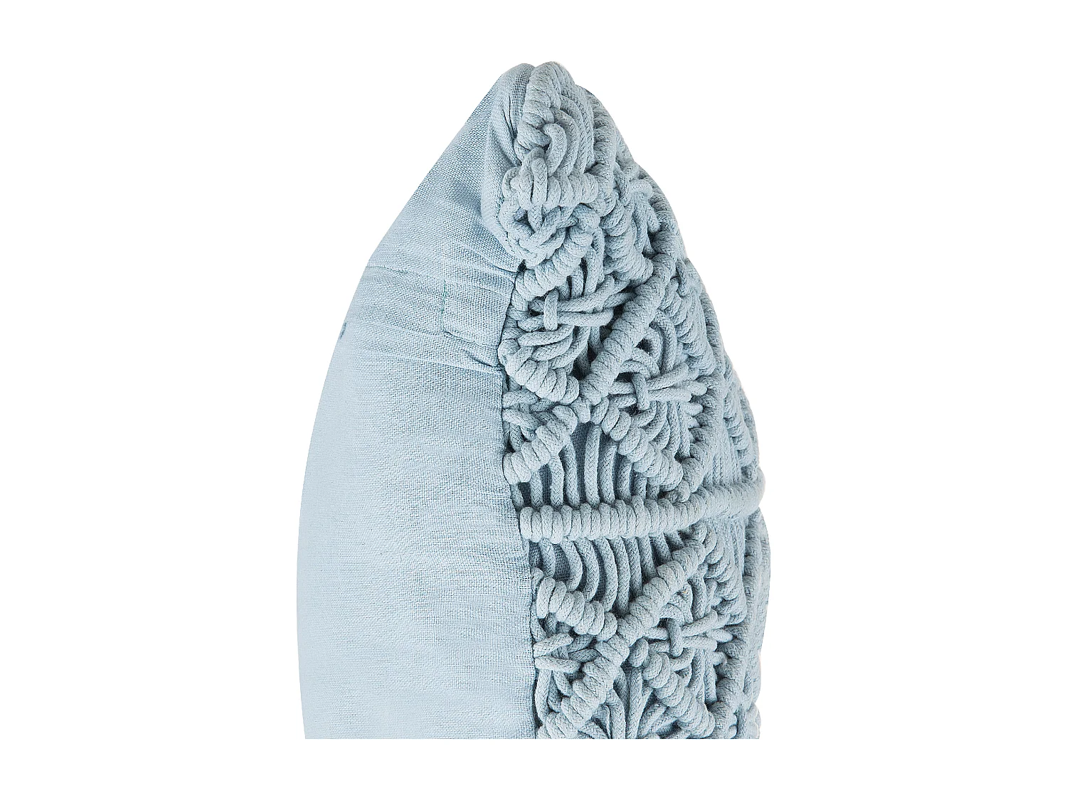 Lot de 2 coussins décoratifs GOREME Bouclé 45 x 45 cm Bleu Motif géométrique