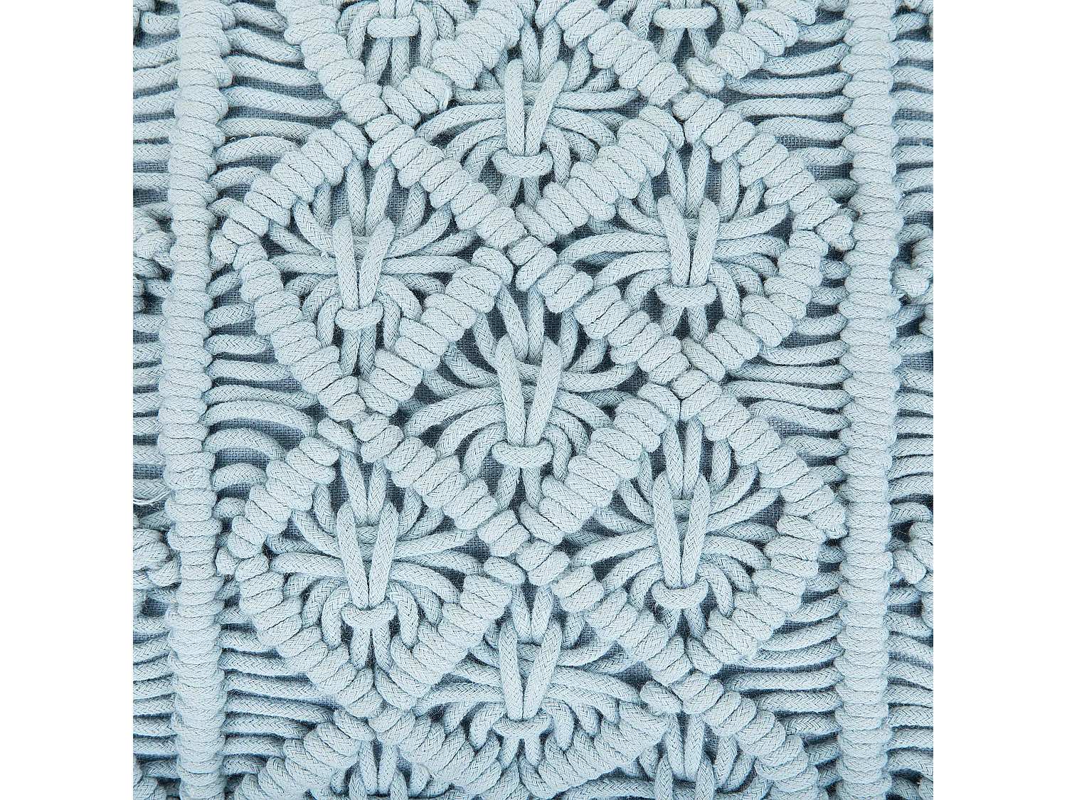 Lot de 2 coussins décoratifs GOREME Bouclé 45 x 45 cm Bleu Motif géométrique