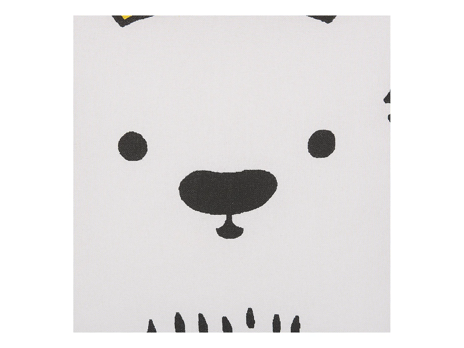 2 bawełniane poduszki dla dzieci miś 45 x 45 cm żółte WARANASI