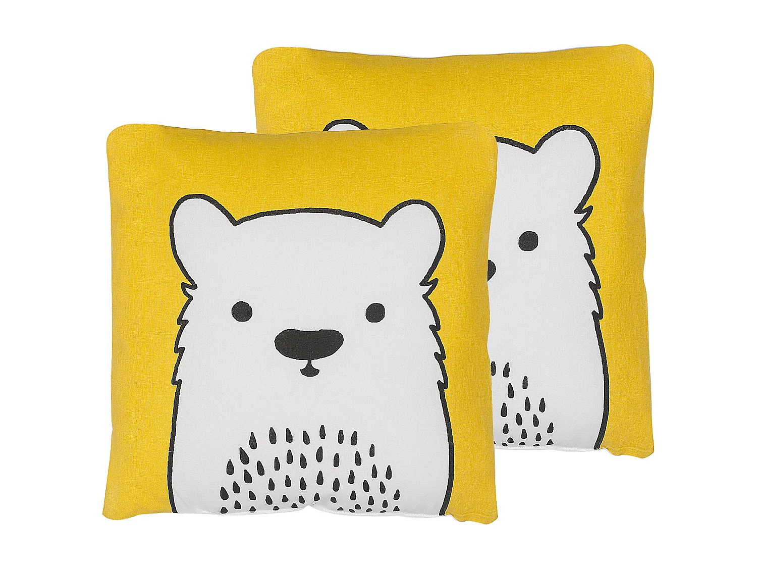 Lot de 2 coussins décoratifs WARANASI Coton 45 x 45 cm Jaune