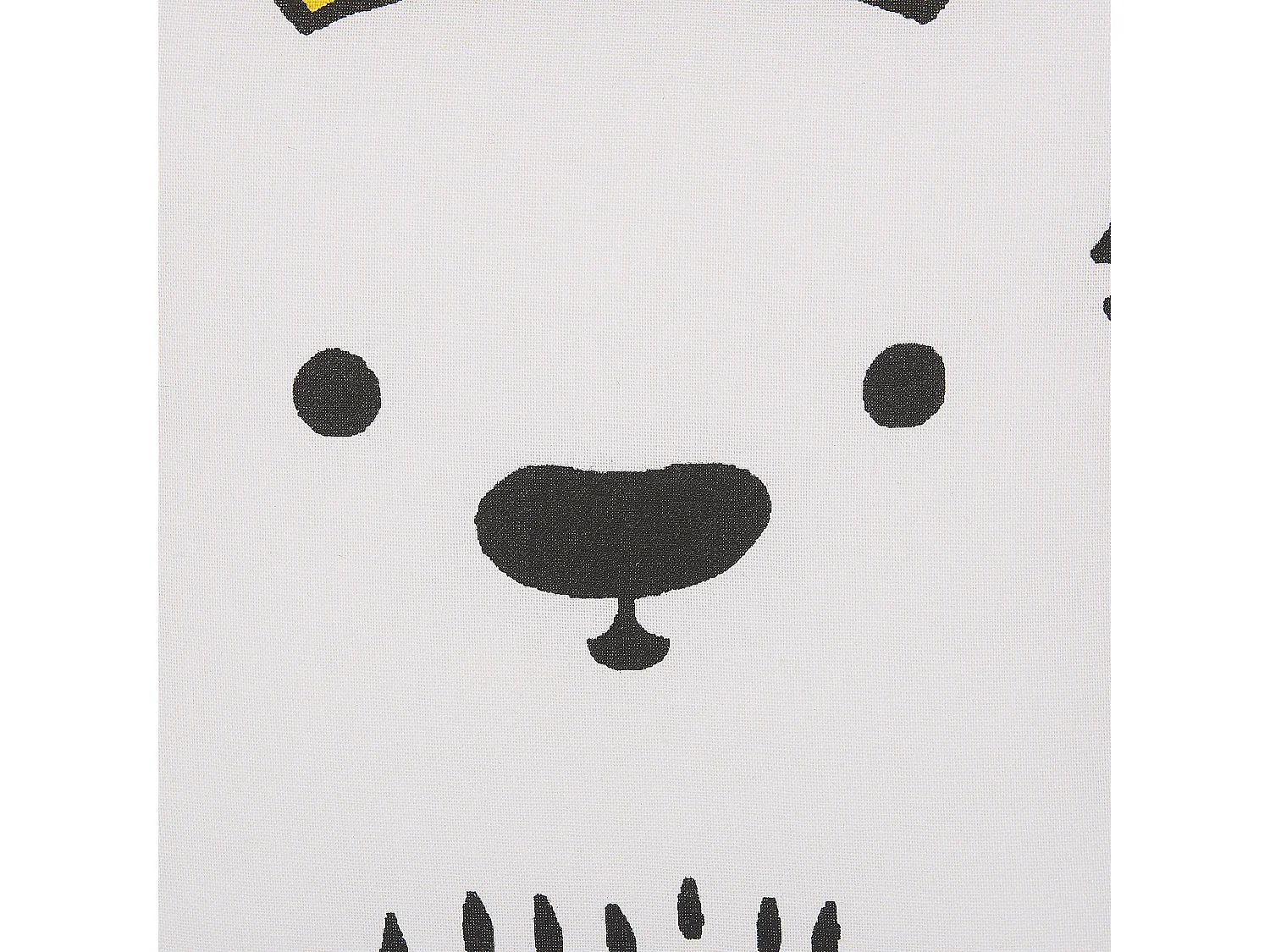 Lot de 2 coussins avec motif ours 45 x 45 cm jaune et blanc WARANASI