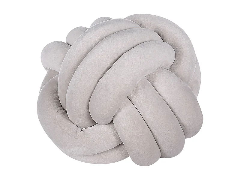 Coussin MALNI Velours 30 x 30 cm Gris clair Unicolore