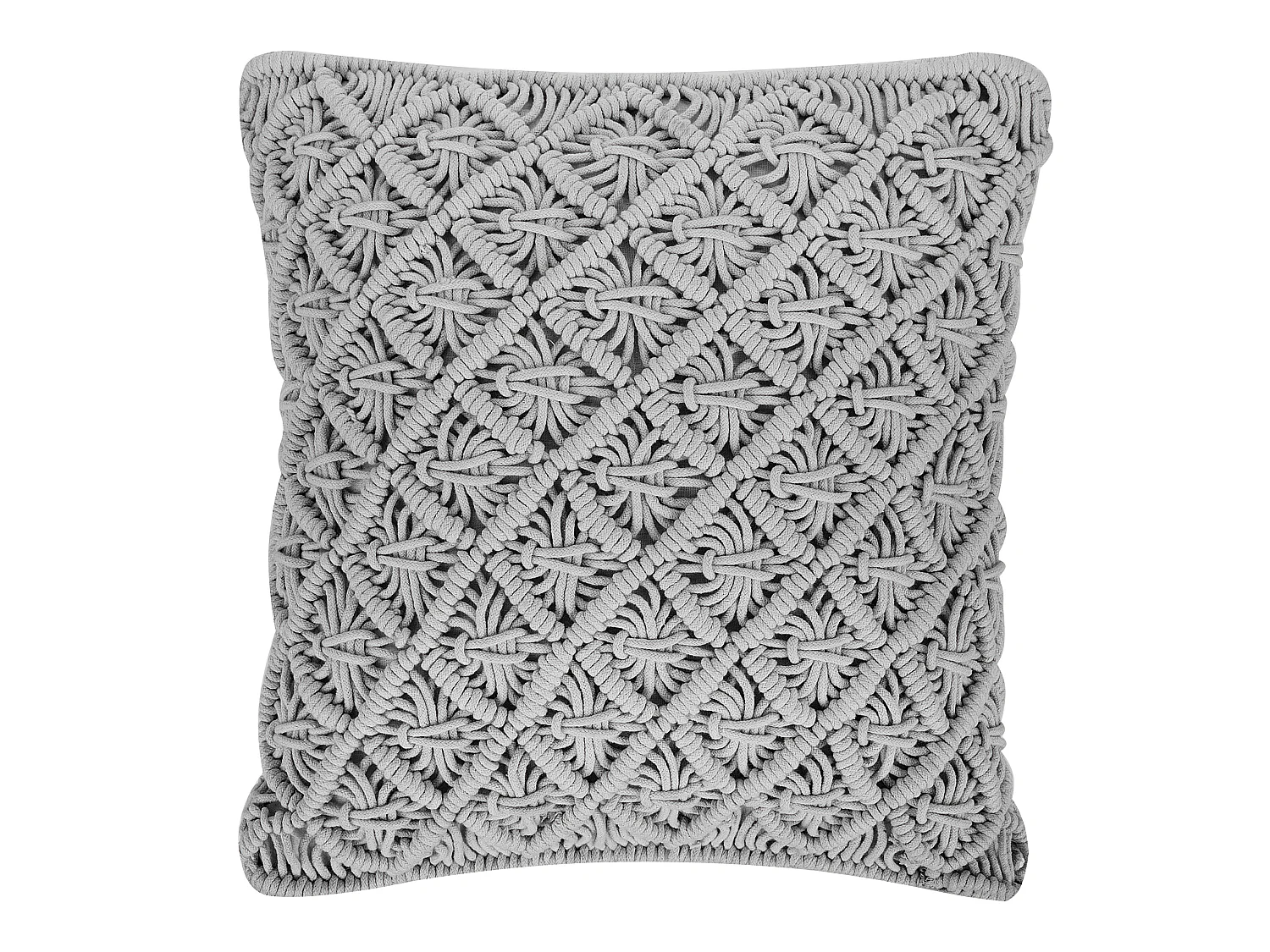 Lot de 2 coussins décoratifs KIZKALESI Coton 45 x 40 cm Gris Motif géométrique