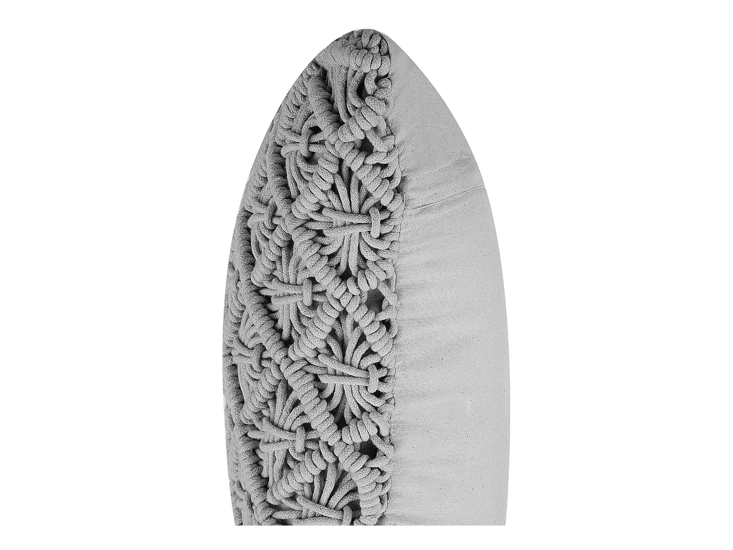 Lot de 2 coussins décoratifs KIZKALESI Coton 45 x 40 cm Gris Motif géométrique