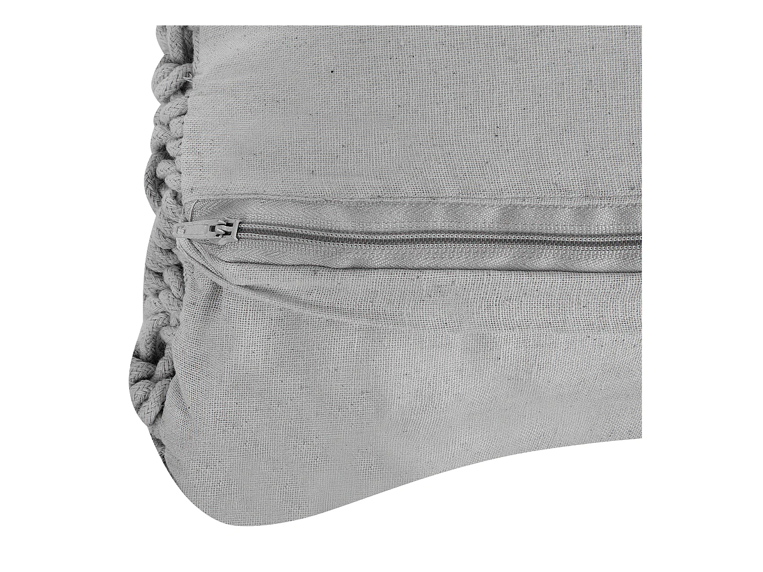 Lot de 2 coussins décoratifs KIZKALESI Coton 45 x 40 cm Gris Motif géométrique