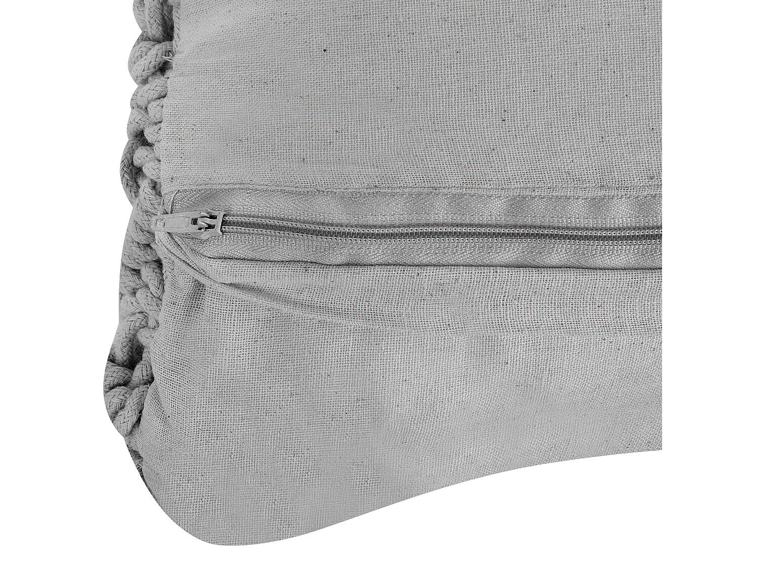 Lot de 2 coussins décoratifs KIZKALESI Coton 45 x 40 cm Gris Motif géométrique