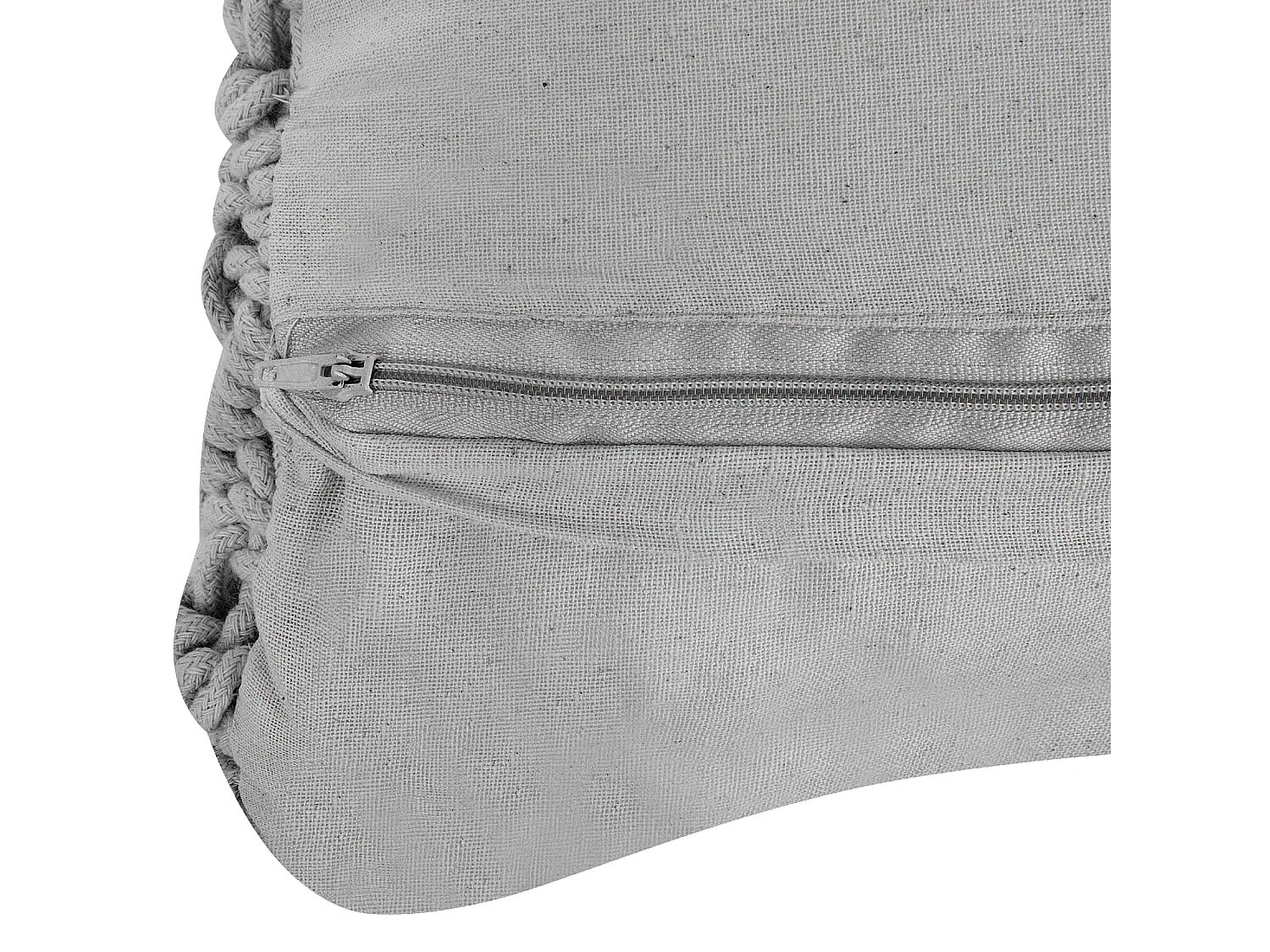 Dekokissen 2er Set Strickmuster grau 45 x 45 cm Baumwolle Polyester Kizkalesi