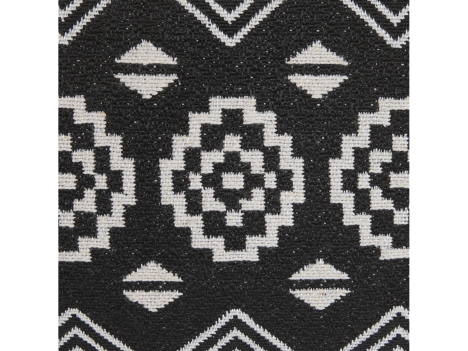 Conjunto de 2 almofadas decorativas CARDAK Algodão 45 x 45 cm Preto/Branco Padrão geométrico