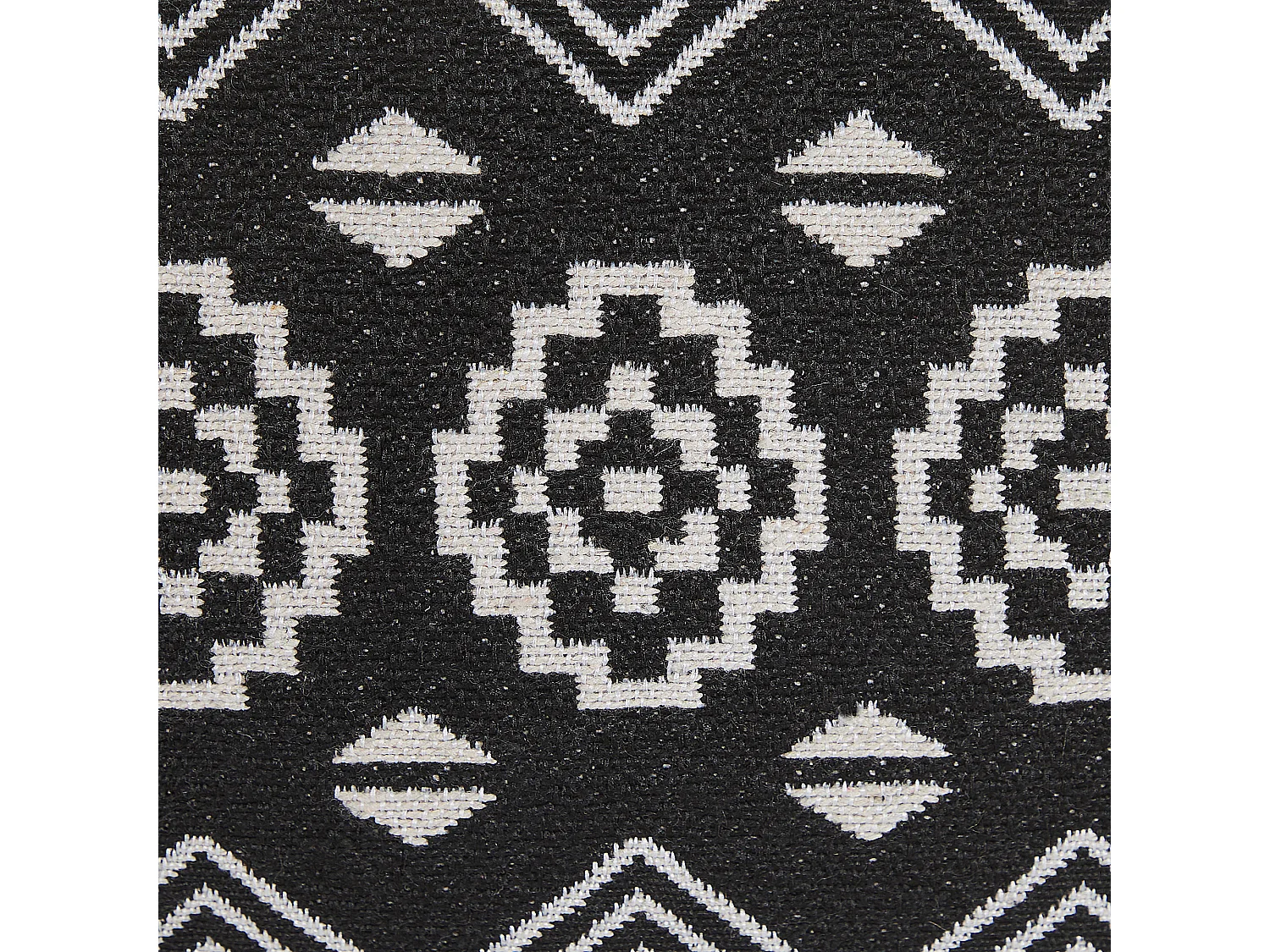 Lot de 2 coussins décoratifs CARDAK Coton 45 x 45 cm Noir/blanc Motif géométrique