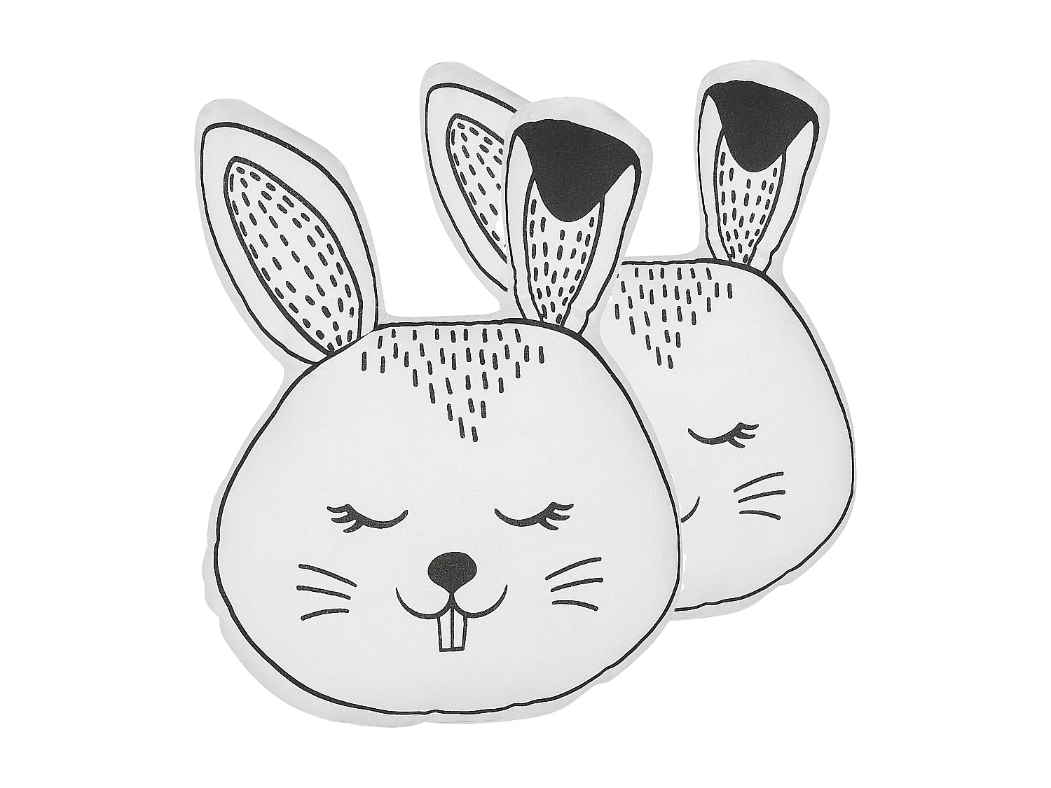 Lot de 2 coussins décoratifs KANPUR Coton 53 x 43 cm Blanc Lièvre