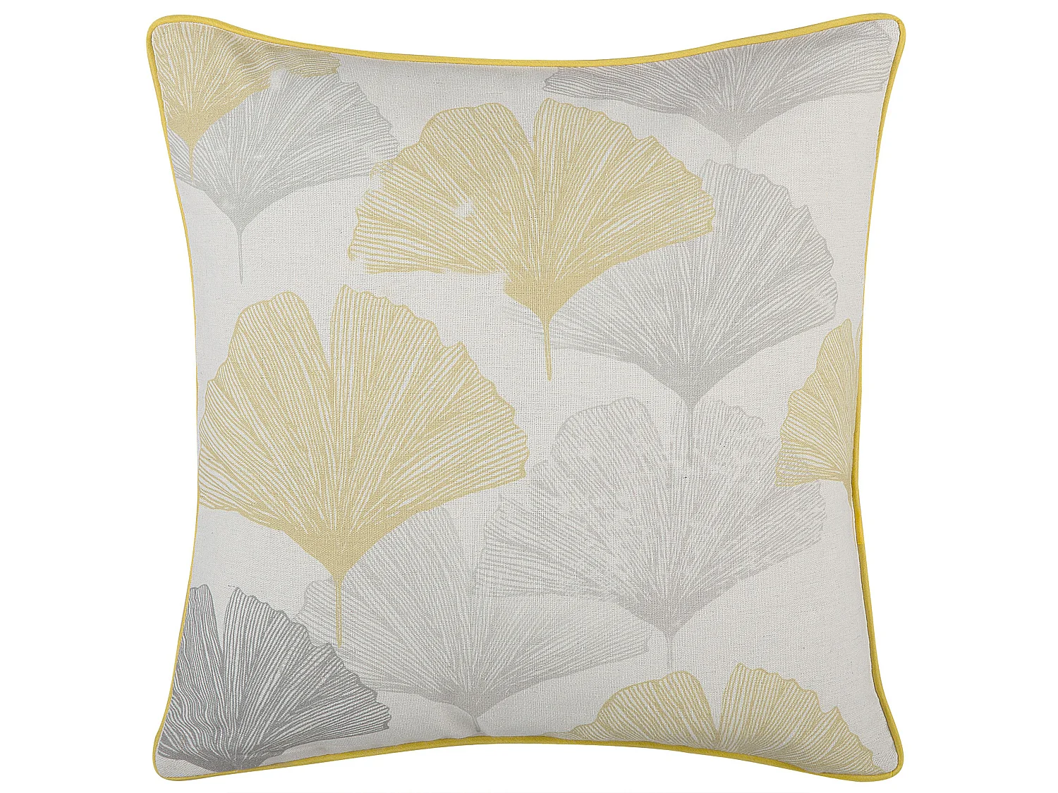Lot de 2 coussins décoratifs CANDYTUFT 45 x 45 cm Jaune Motif de plante