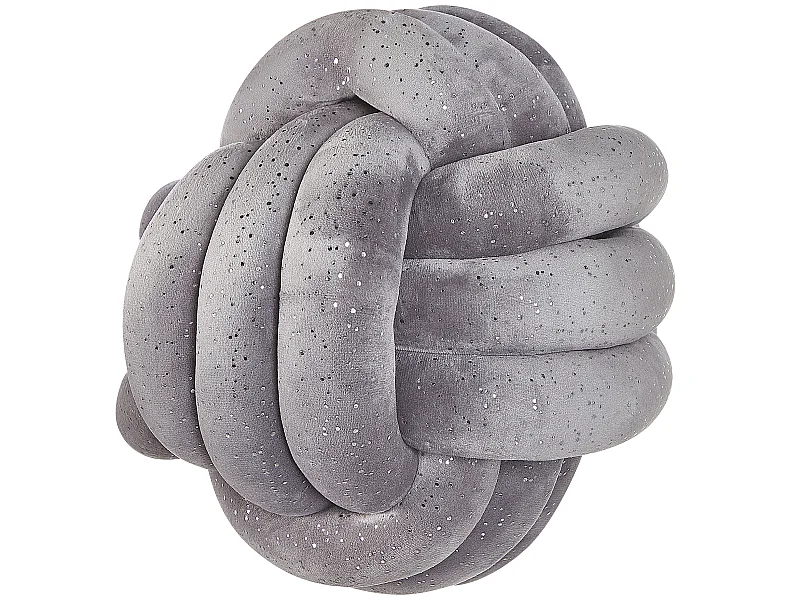 Coussin MALNI Velours 30 x 30 cm Gris Unicolore