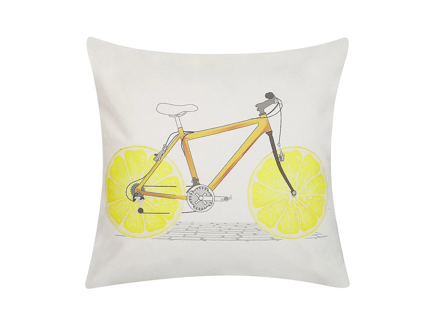 Lot de 2 coussins décoratifs RUSCUS Coton 45 x 45 cm Blanc Motif abstrait