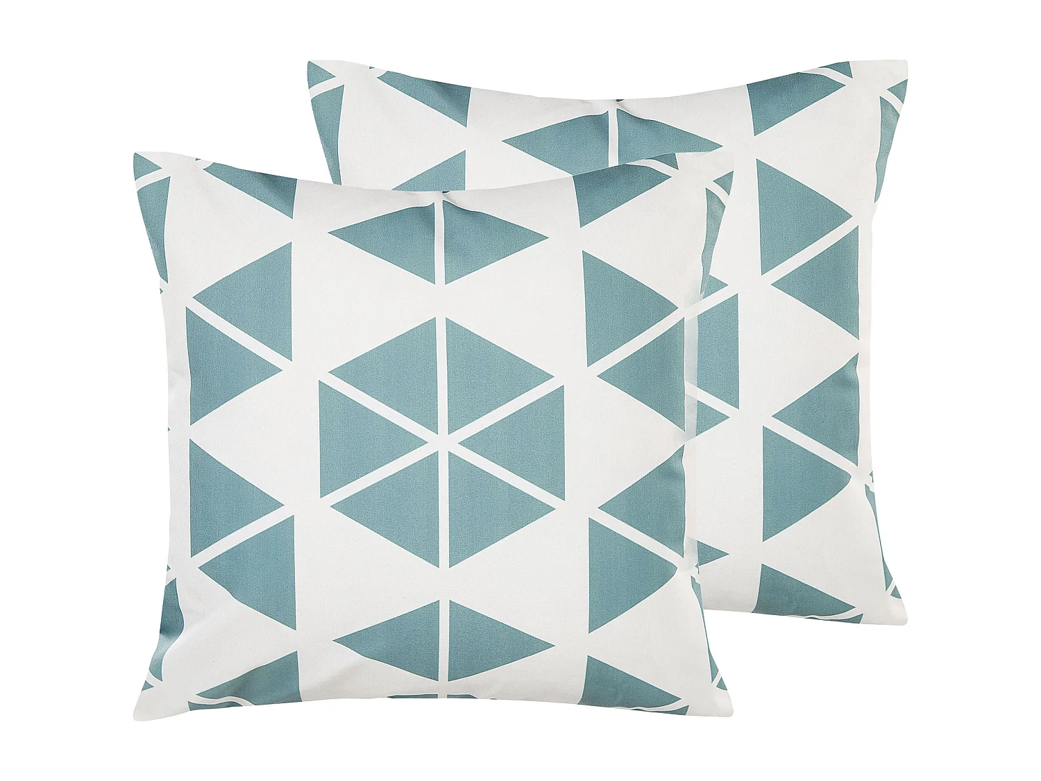 Conjunto de 2 almofadas de jardim RIGOSA Padrão geométrico 45 x 45 cm Azul claro