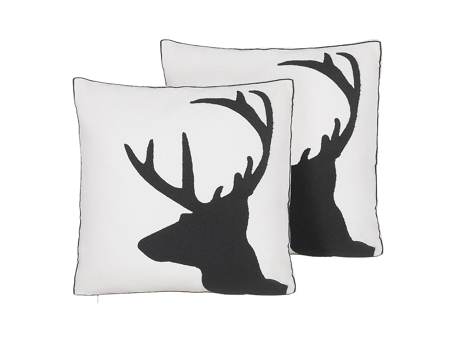 Lot de 2 coussins décoratifs SHADRACK Coton 45 x 45 cm Blanc Motif de Noël
