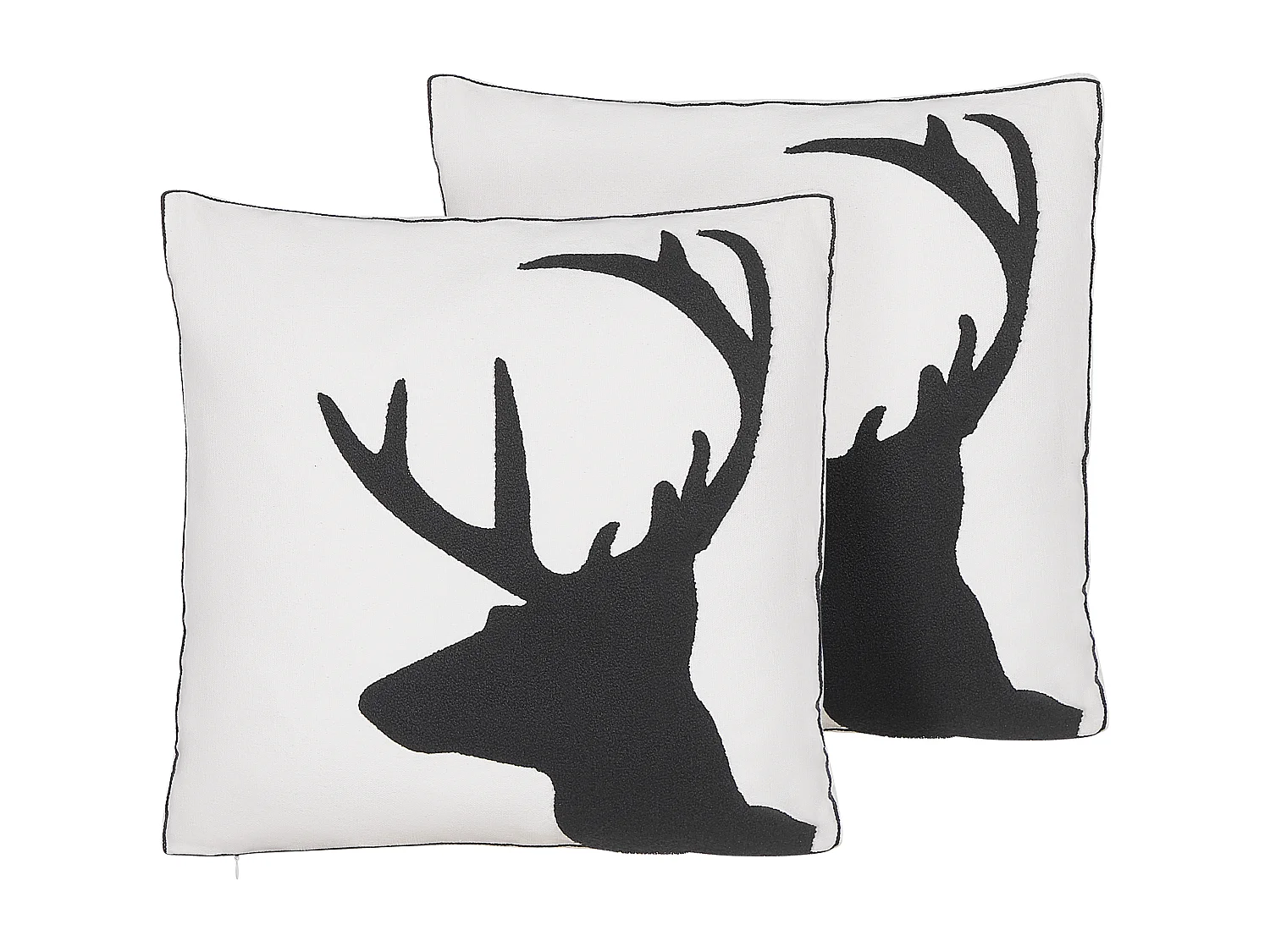 Set van 2 decoratieve kussens SHADRACK Katoen 45 x 45 cm Wit Kerst patroon