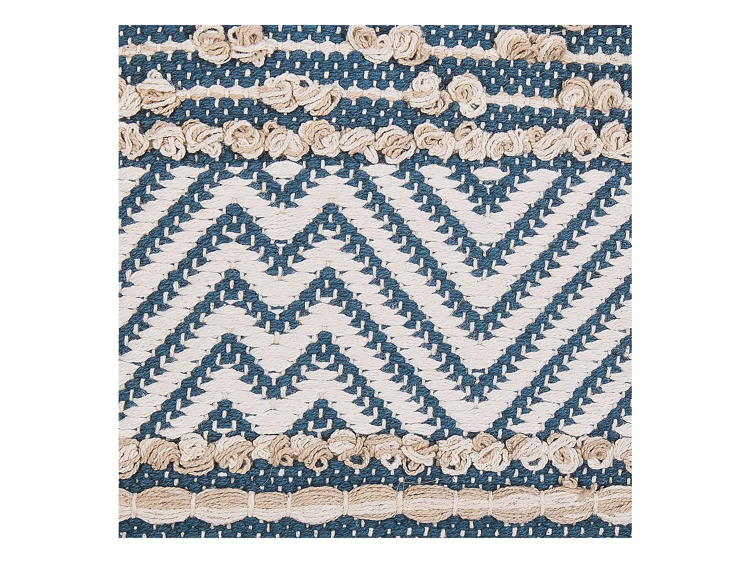 Set van 2 decoratieve kussens DEWBERRY Katoen 45 x 45 cm Blauw Geometrisch patroon