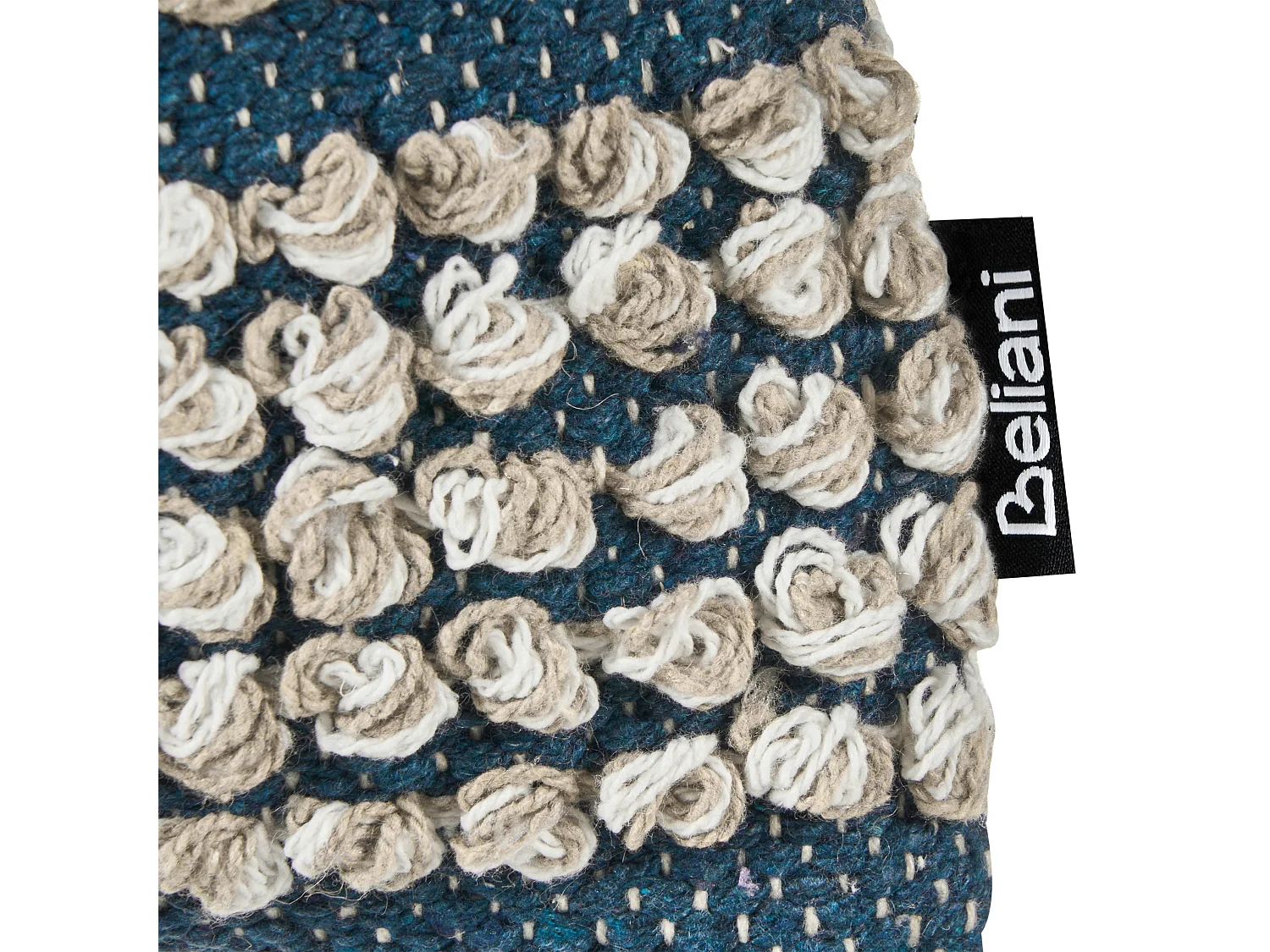 Lot de 2 coussins décoratifs DEWBERRY Coton 45 x 45 cm Bleu Motif géométrique