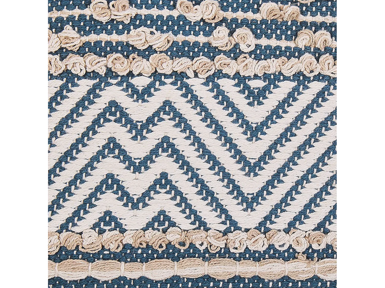 Lot de 2 coussins décoratifs DEWBERRY Coton 45 x 45 cm Bleu Motif géométrique