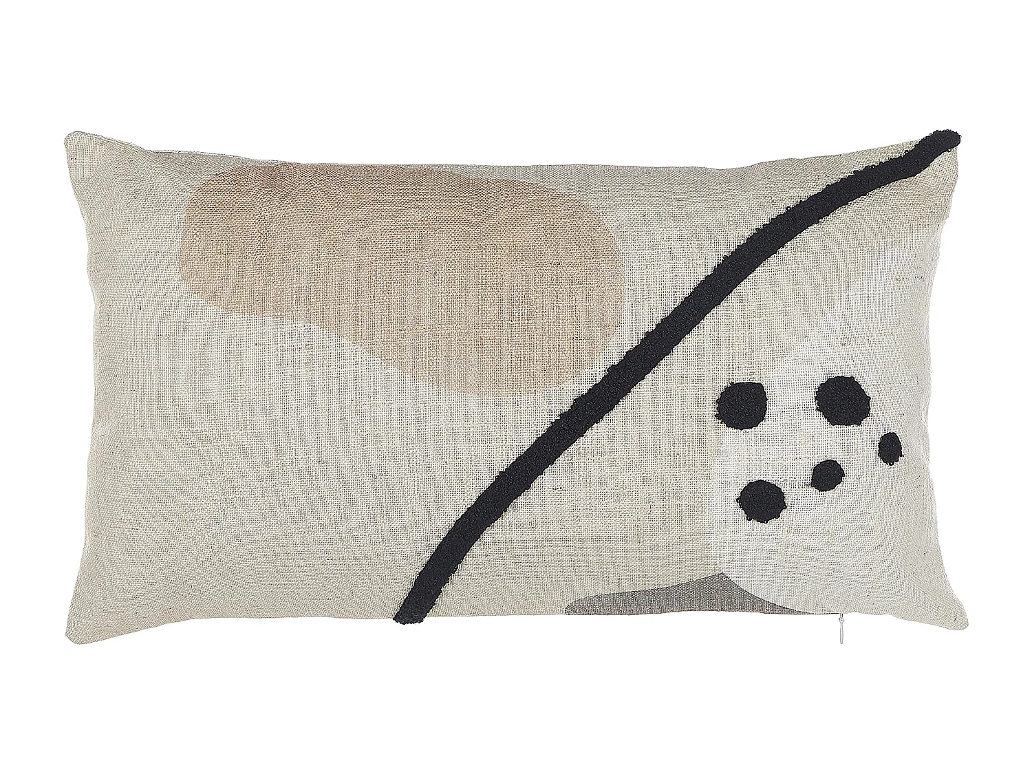 Lot de 2 coussins décoratifs OSTEOSPERMUM 30 x 50 cm Beige Motif abstrait