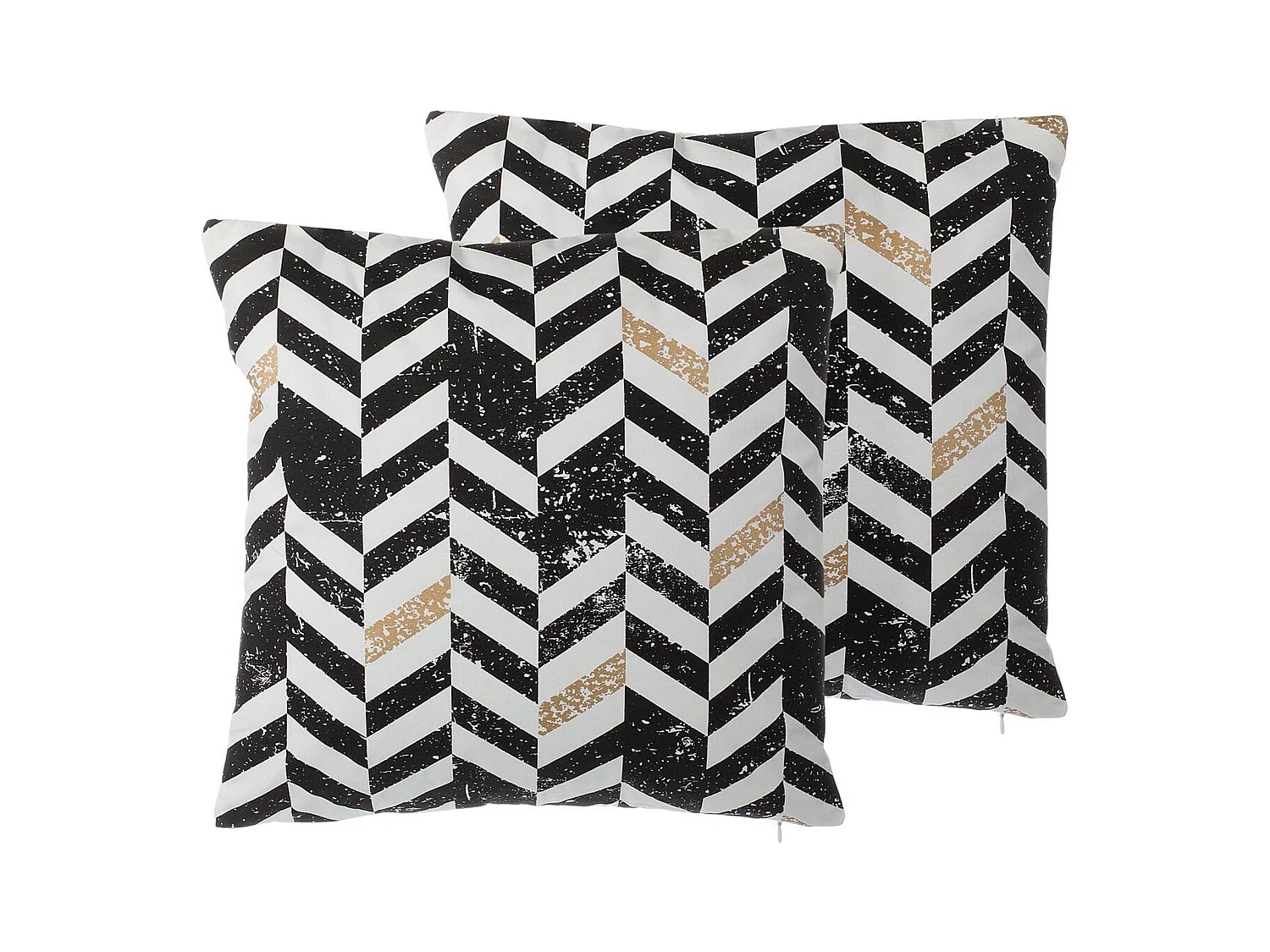 Lot de 2 coussins décoratifs HELCONIA Coton 45 x 45 cm Multicolore Motif géométrique