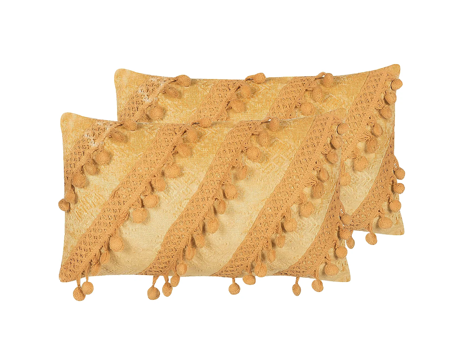 Cuscino decorativo AYROOR 30 x 50 cm Senape Trama geometrica