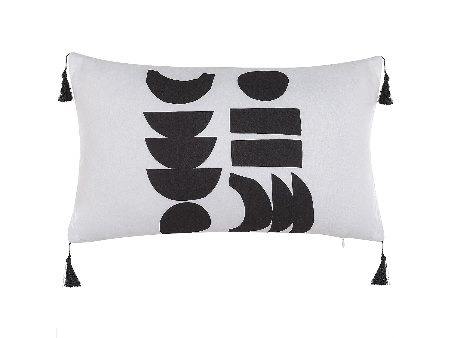 Zestaw 2 poduszek dekoracyjnych LIRIOPE 30 x 50 cm Czarny/ biały Wzór geometryczny